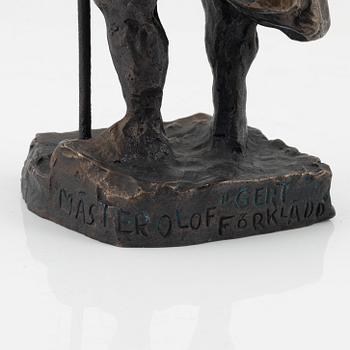 Bror Marklund, skulptur, signerad, brons, höjd 24 cm.