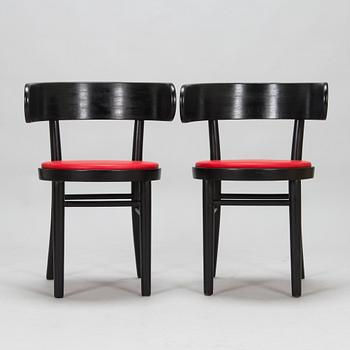 Werner West, a pair of 1930's, W1 'Hugging chairs' manufactured at Wilh. Schaumans Fanerfabrik Ab, Jyväskylä.