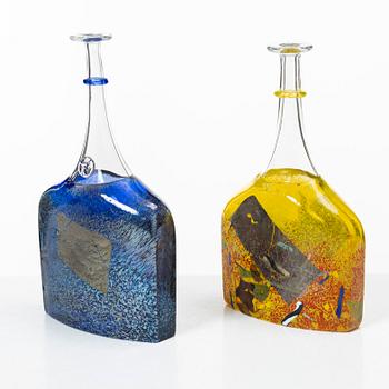 Bertil Vallien, four 'Satellite' vases, Kosta Boda, Sweden.