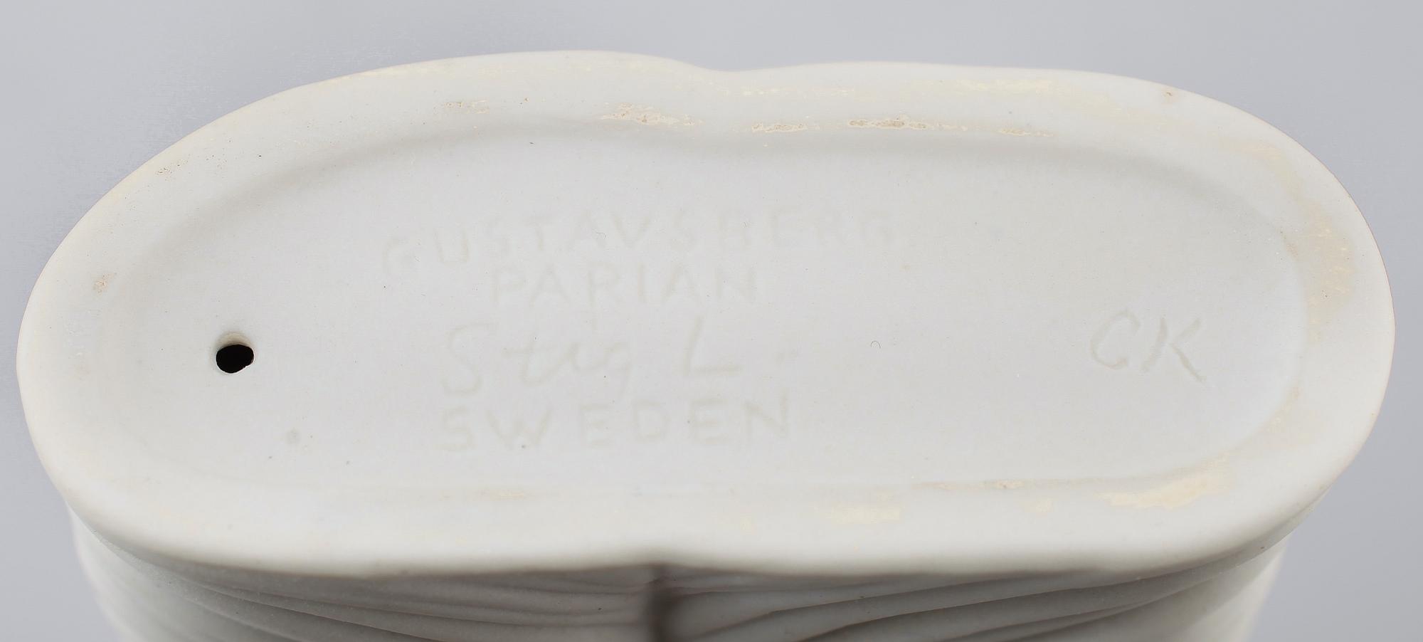 FIGUR, parian, "Tvillingarna", ur serien Figurin, Stig Lindberg, Gustavsberg.