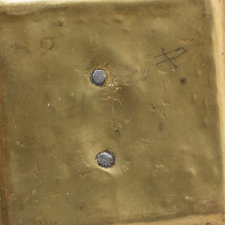 STUMPSTAKE, mässing, omkring 1800.
