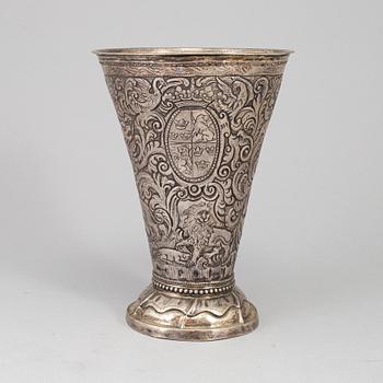 ERIK LEMON, a parcel-gilt silver beaker, Uppsala, 1795.