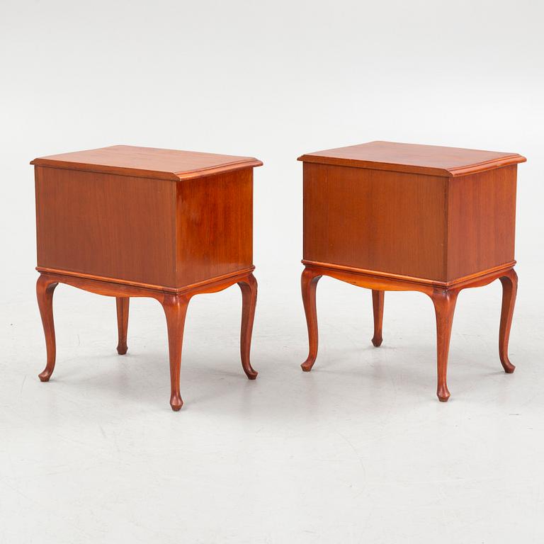 A pair of bedside tables, mid 20th Century.