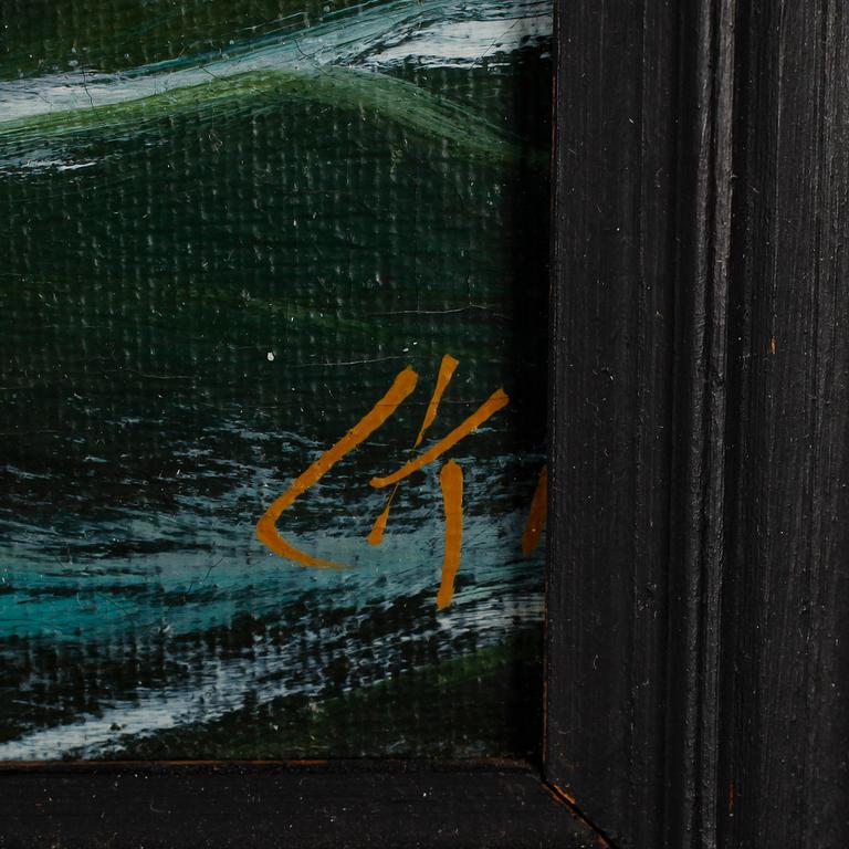 OKÄND KONSTNÄR, olja på duk, monogramsignerad CK.