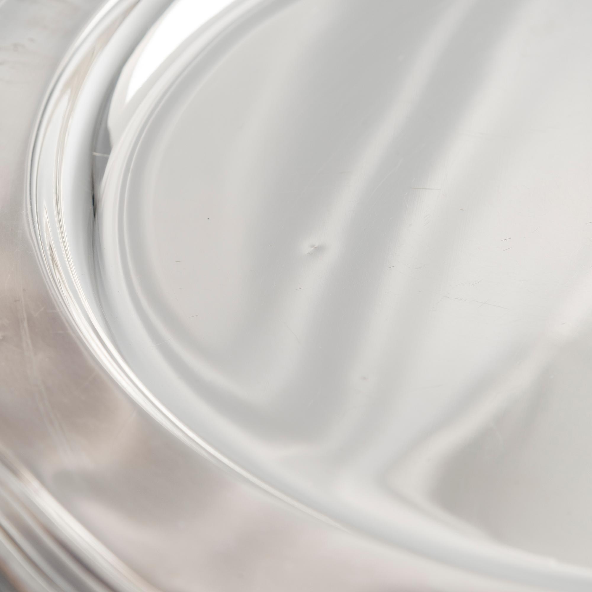 A silver tray, Cohr, Denmark.