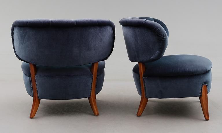 FÅTÖLJER, 1 par, "Schulz", Otto Schulz, Jio Möbler, omkring 1900-talets mitt.