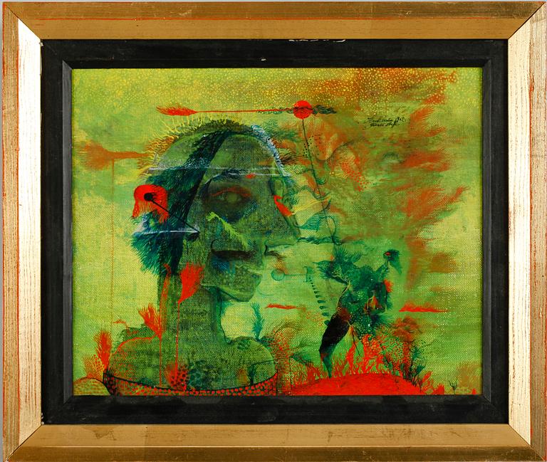 GERALD STEFFE, akryl på duk, sign och dat Stockholm 1962.