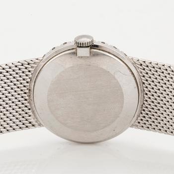 LADIES' WRIST WATCH, 18K white gold with small diamonds 8/8.