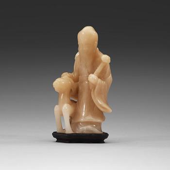 25. A carved quartz figure of Sholaou, Qing dynasty (1644-1912).