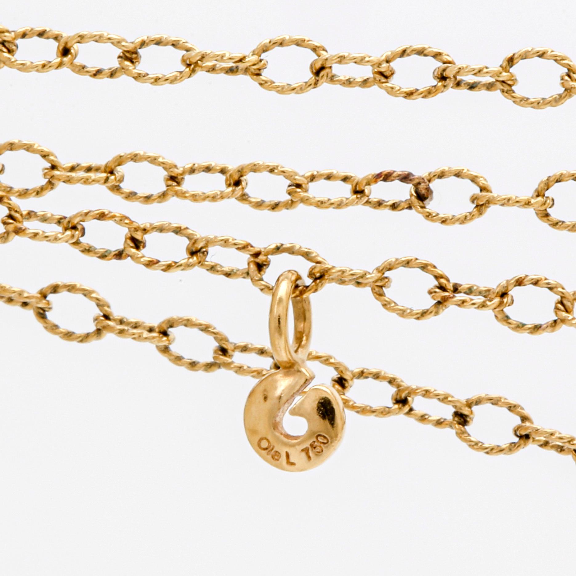 Charlotte Lynggaard, an 18 carat gold pendant weight 8,9 cm.