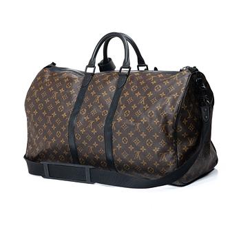 Louis Vuitton, weekender bag, “Macassar Waterproof Keepall 60 Bandoulière”.