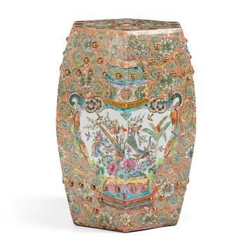 27. Trädgårdspall, porslin, Kina, Kanton, omkring 1900.