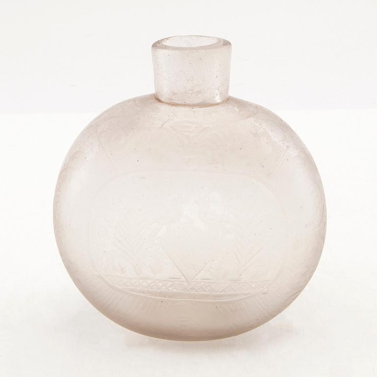 A Swedish Henrikstorp glass bottle, dated 1747.