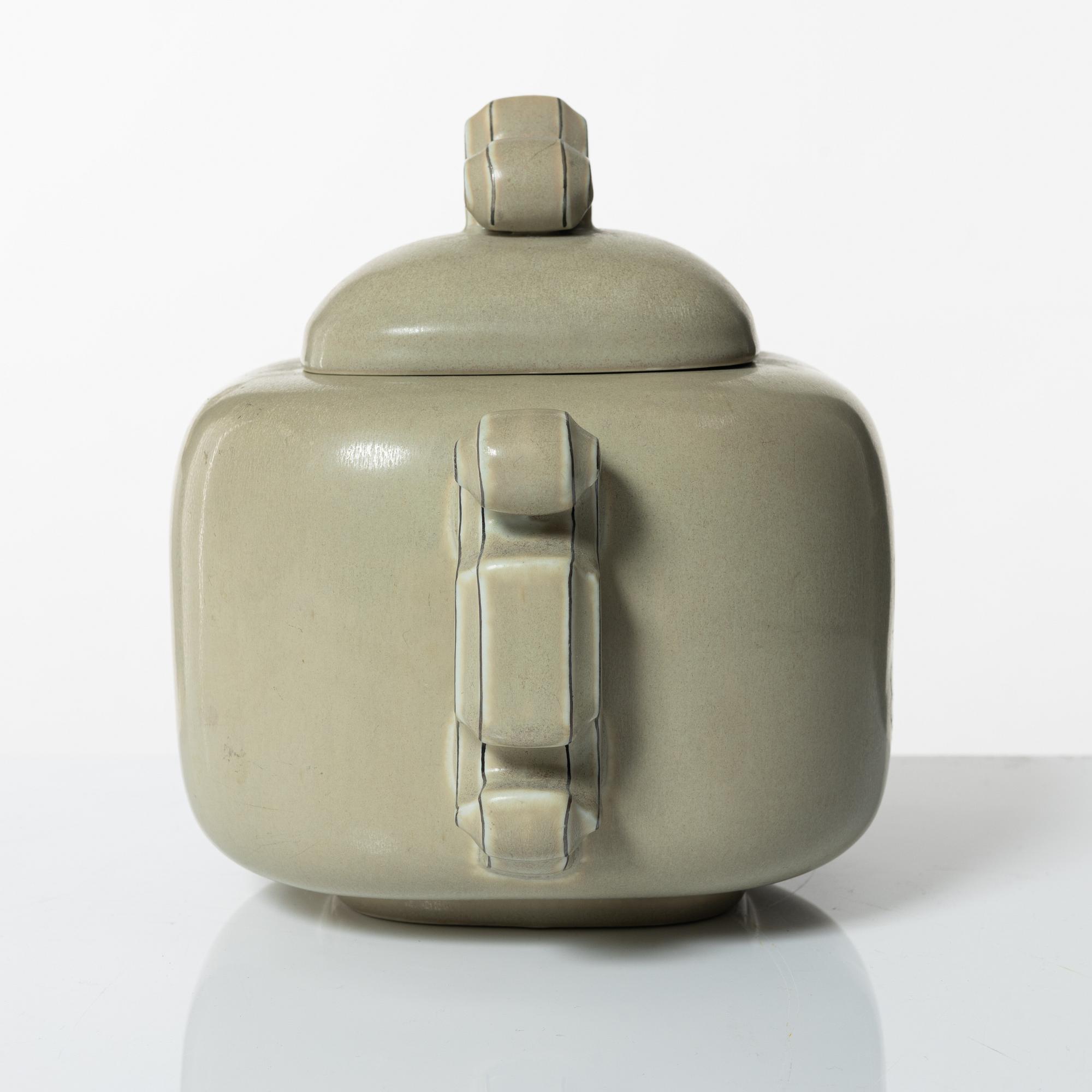 Arthur Percy, urna med lock, Upsala-Ekeby Gefle, 1930-tal.