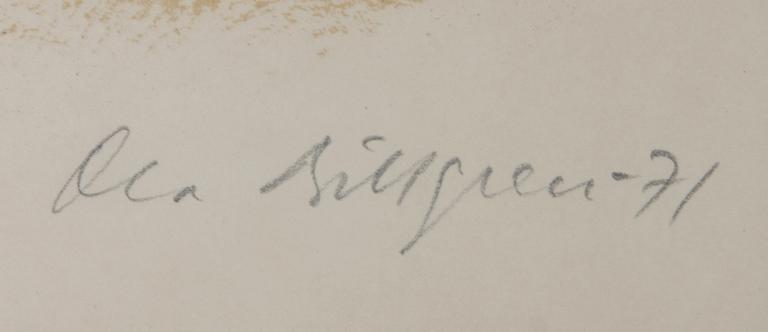 BILLGREN, OLA, litografi, sign, numr EA o dat- 71.