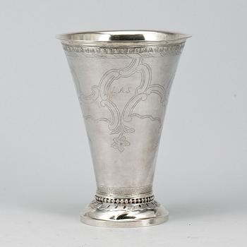 BÄGARE, silver, Erik Enander, Uppsala 1788, vikt ca 472 gram.