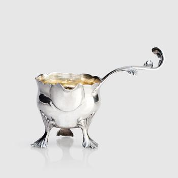 197. A Swedish Rococo silver Creamer, mark of Hobert Scharén, Vadstena 1777.