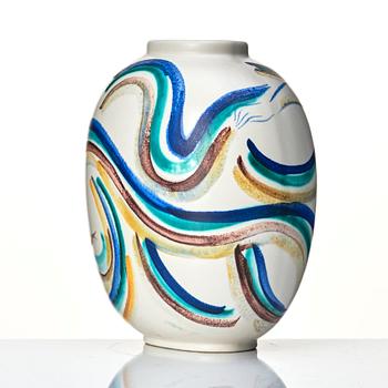 Isaac Grünewald, a stoneware vase, Rörstrand, Sweden 1940s.