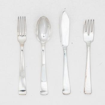 A 48-piece silver cutlery service, Germany, 20th Century.