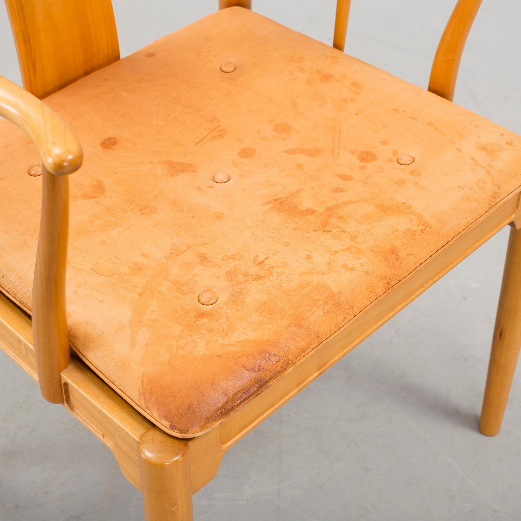 A Hans J Wegner 'Kinastolen' armchair, Fritz Hansen, Denmark 1971.