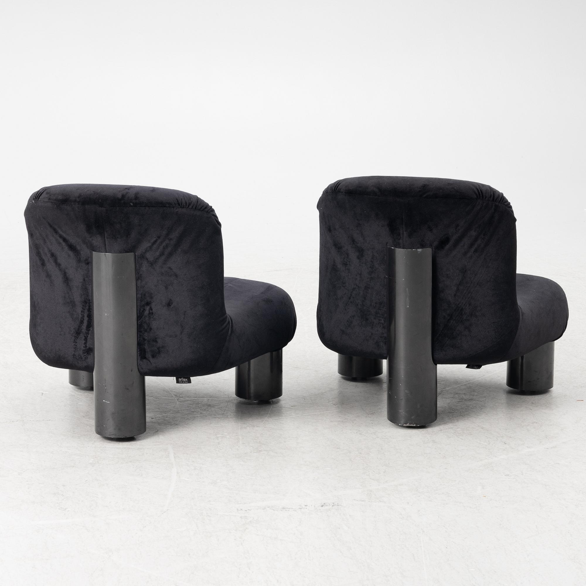 Cini Boiri, armchairs, a pair, "Botolo", Arflex, Italy.