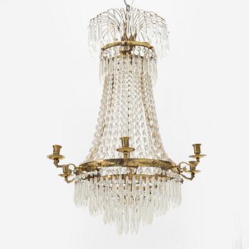 An Empire style chandelier from around the year 1900.