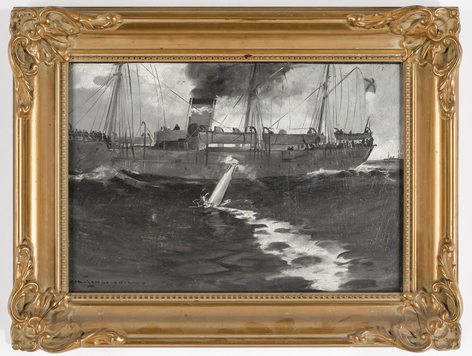 ARVID JOHANSSON, olja på pannå.