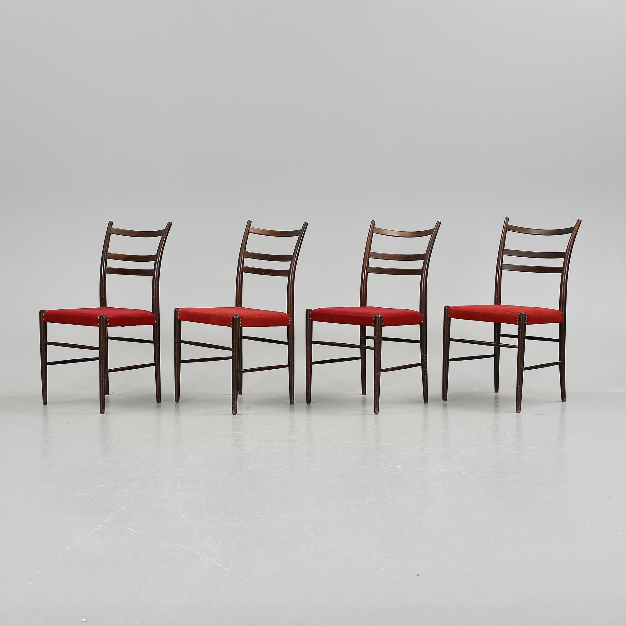 STOLAR, 4 stycken, "Gracell", Yngve Ekström, Gemla möbelfabrik.