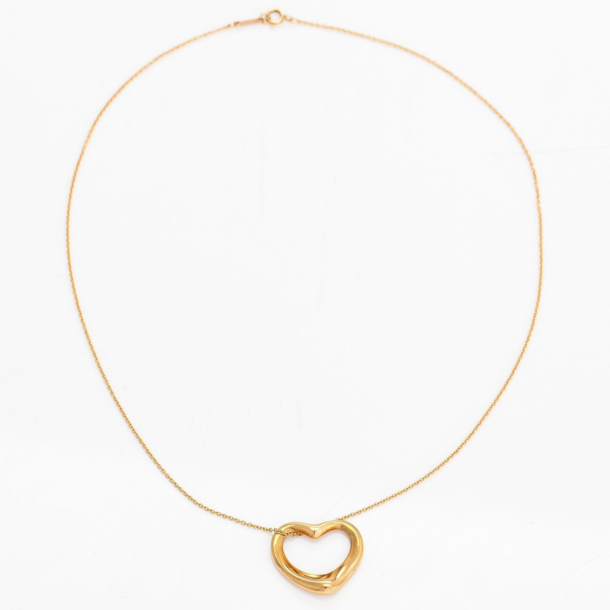 Tiffany & Co, Elsa Peretti, kaulakoru, "Open Heart", 18K kultaa.