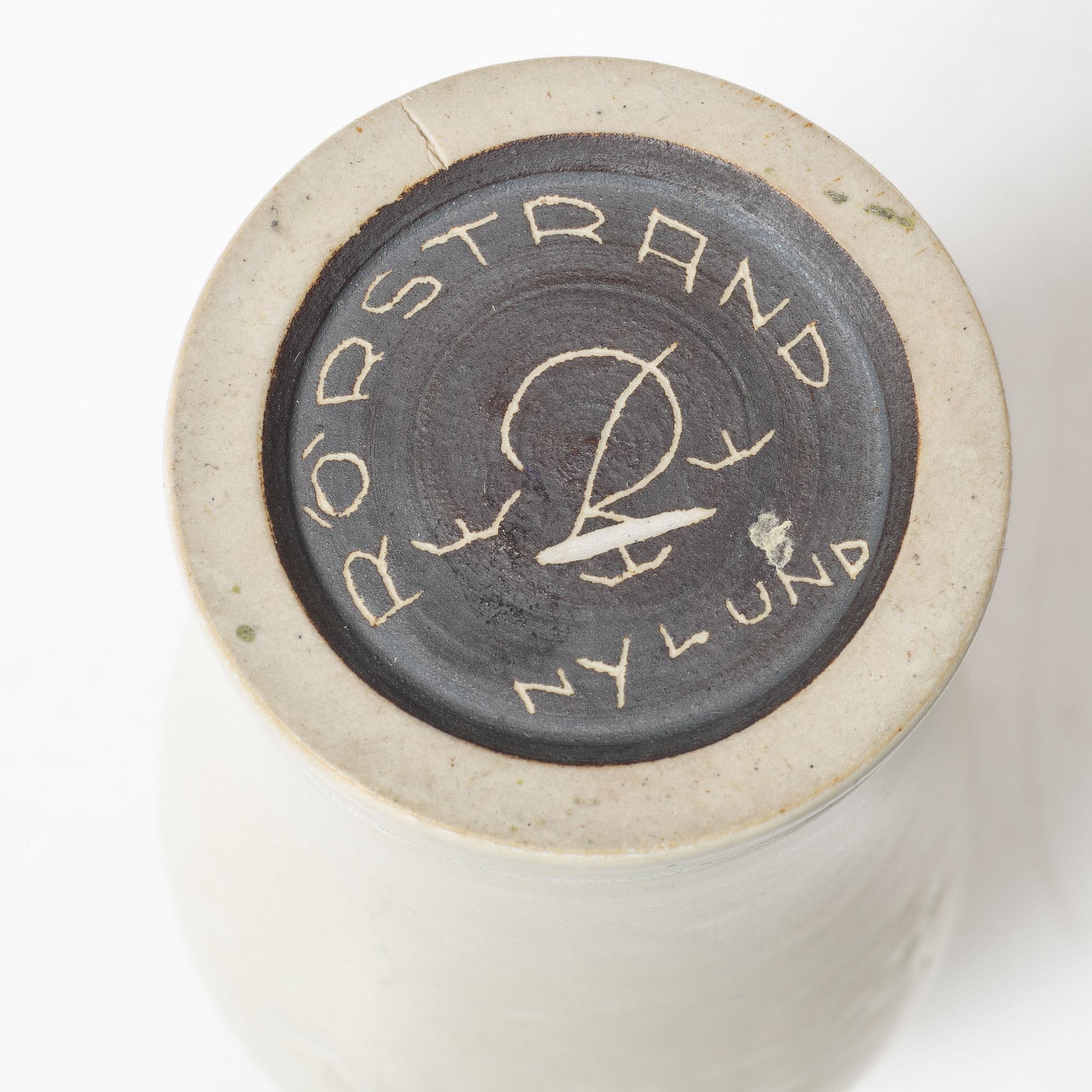 Gunnar Nylund, vaser, 3 st och skål, stengods, Rörstrand.