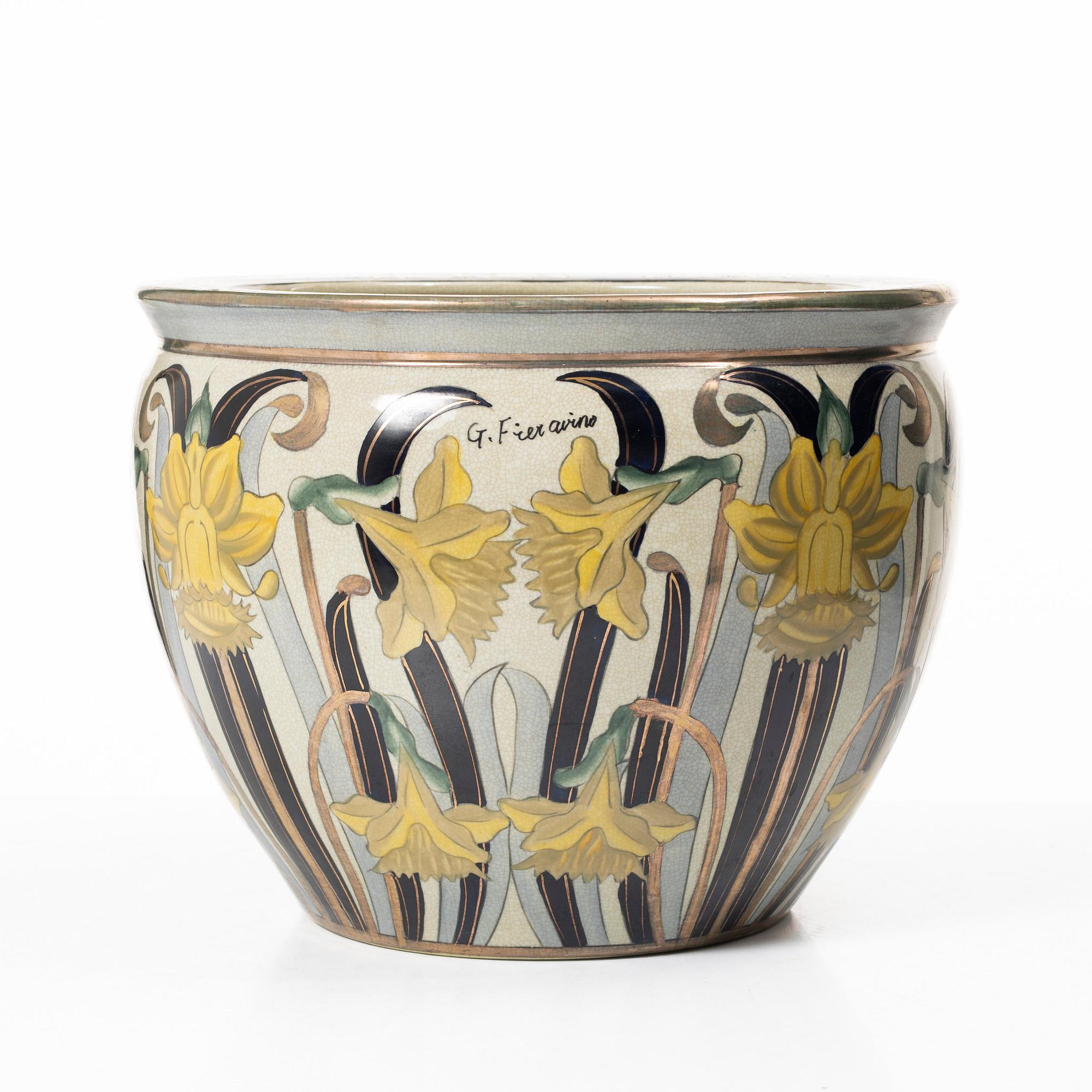 Outer covers, a pair, porcelain, G Fieravino, Italy, late 20th century.
