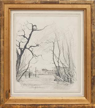 EVA BAGGE, 2 st. Blyertsteckningar, signerade.