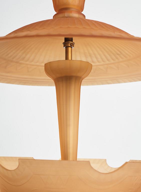 Edward Hald, a chandelier model "HD 55", Orrefors, ca 1928.