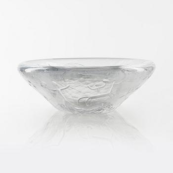 Vicke Lindstrand, a 'Hällristning' bowl, Kosta.