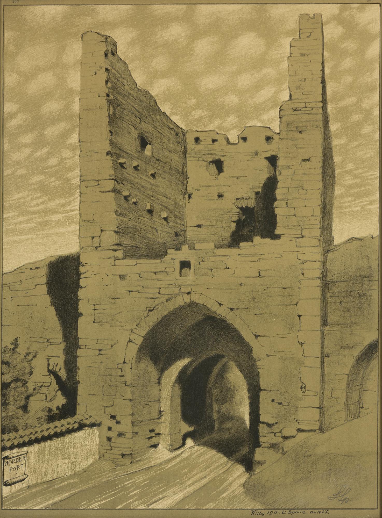 Louis Sparre, "Norderport", "Österport", "Södra muren", "Norra muren".