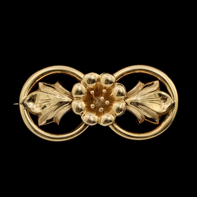 BROSCH, 18k guld, Ceson, Göteborg, 1900-tal. Vikt 5 g.