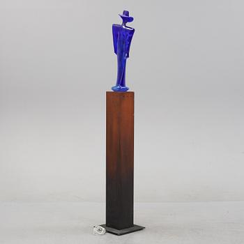 Kjell Engman, skulptur, unik, signerad. Kosta Boda.