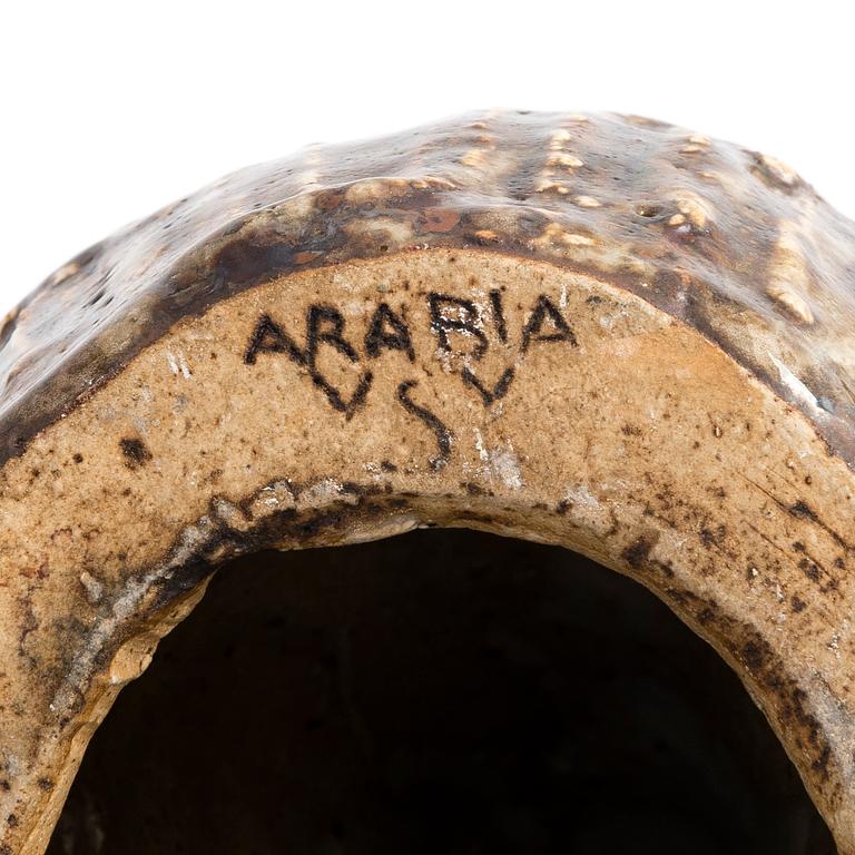 SAKARI VAPAAVUORI, a stoneware sculpture signed VSV Arabia.