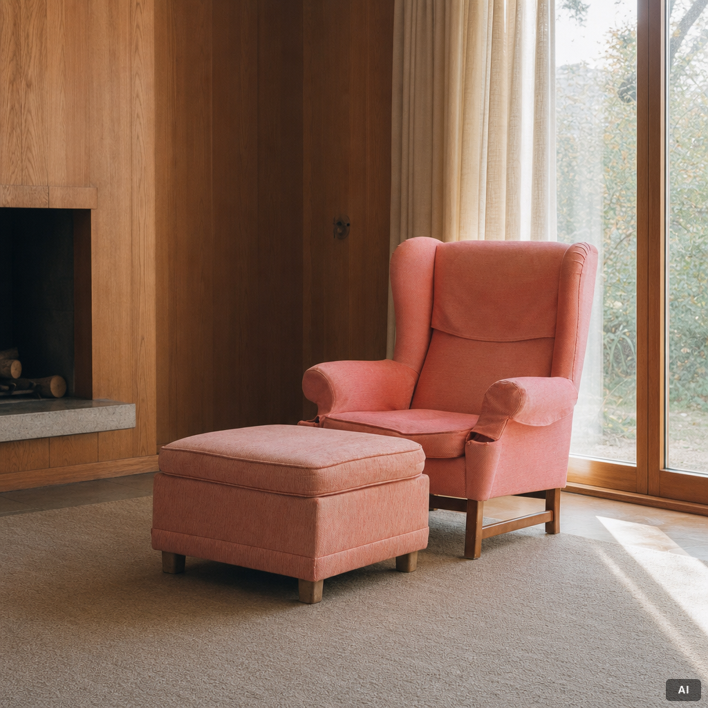 Ragnar Helsén, armchair with an ottoman, "Oxford", model 3543, Svenskt Tenn.
