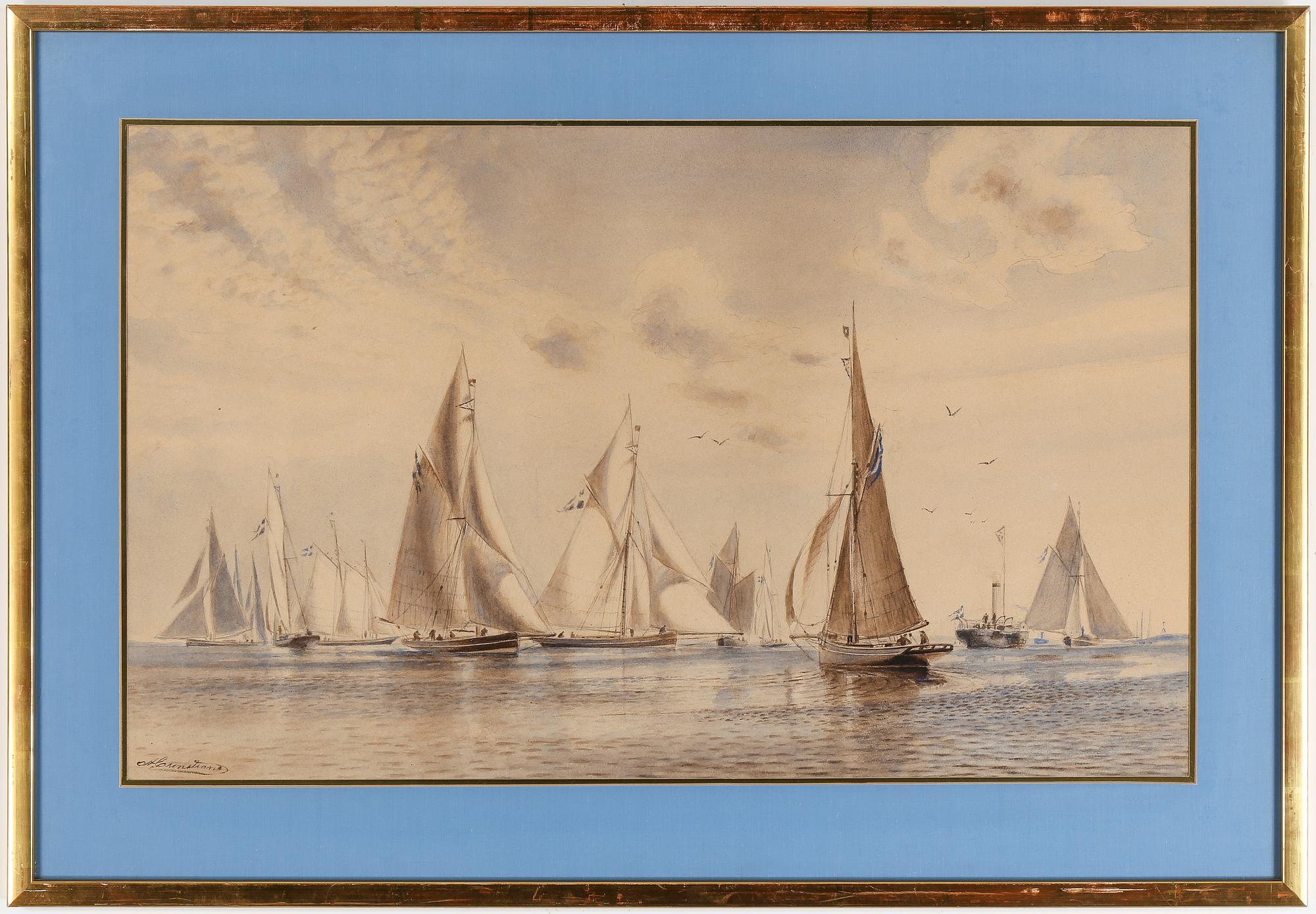 ARVID CRONSTRAND, akvarell, signerad.