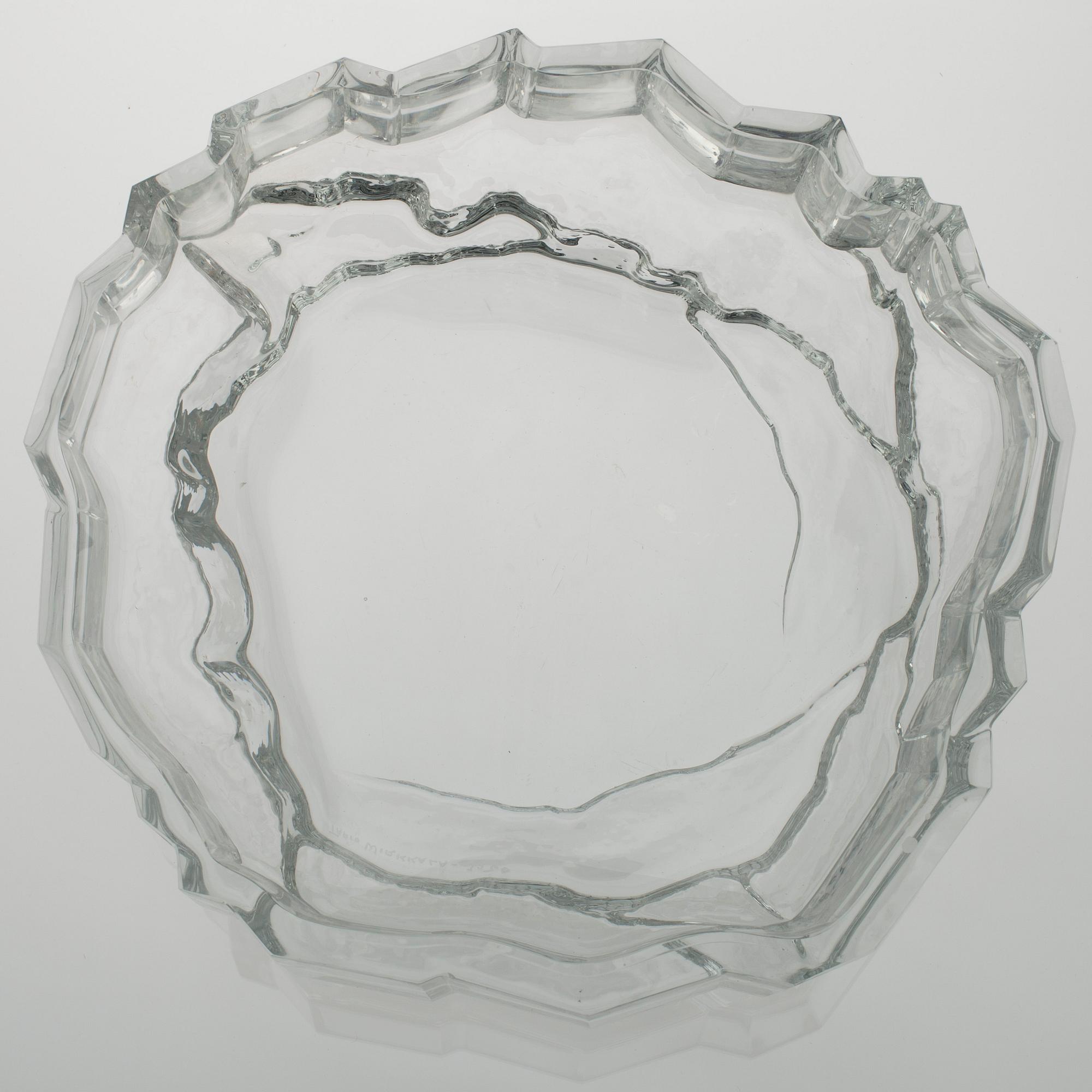 SKÅL, glas, "Lompolo" signerad  Tapio Wirkkala 3560. Modellen formgiven 1966, Iittala.