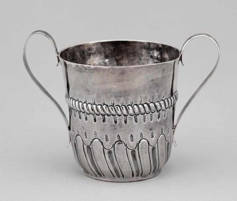 BÄGARE, silver, Thomas Woodhouse, London, England, 1780. Vikt ca 96 g.