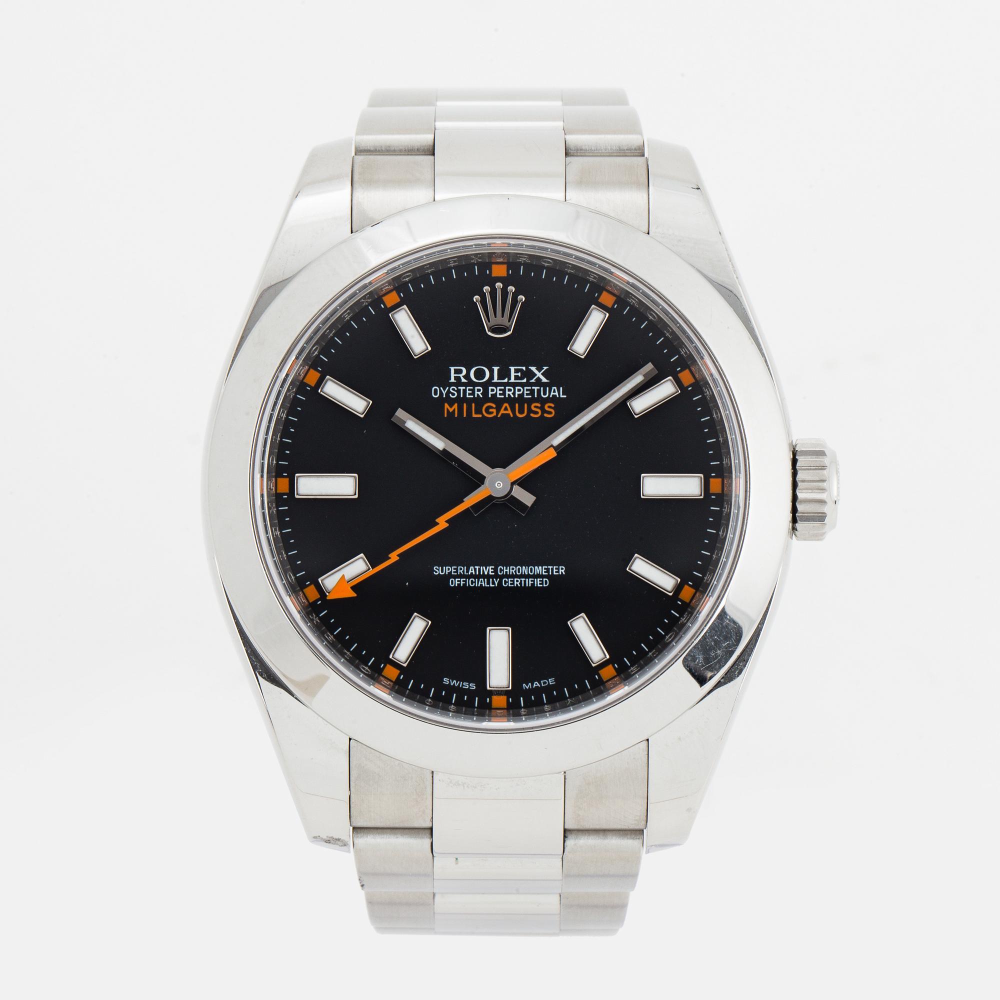 ROLEX, Oyster Perpetual, Milgauss, Chronometer, wristwatch, 40 mm.