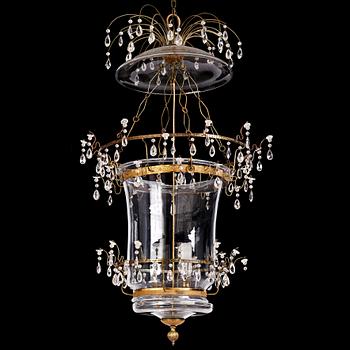 A presumably Russian Louis XVI  two-light lantern.