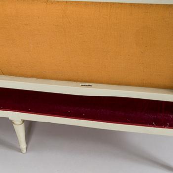 A Swedish Gustavian sofa, late 18th century.