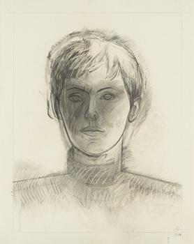 Jan Svenungsson, chalk drawing, signed and dated -86.