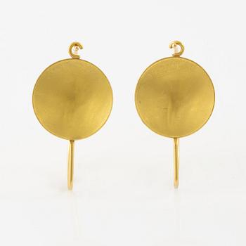 Hedwig Westermark, a pair of earrings, 18K gold, Stockholm.