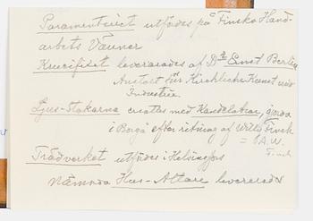 Eliel Saarinen, Skiss till Husaltare.