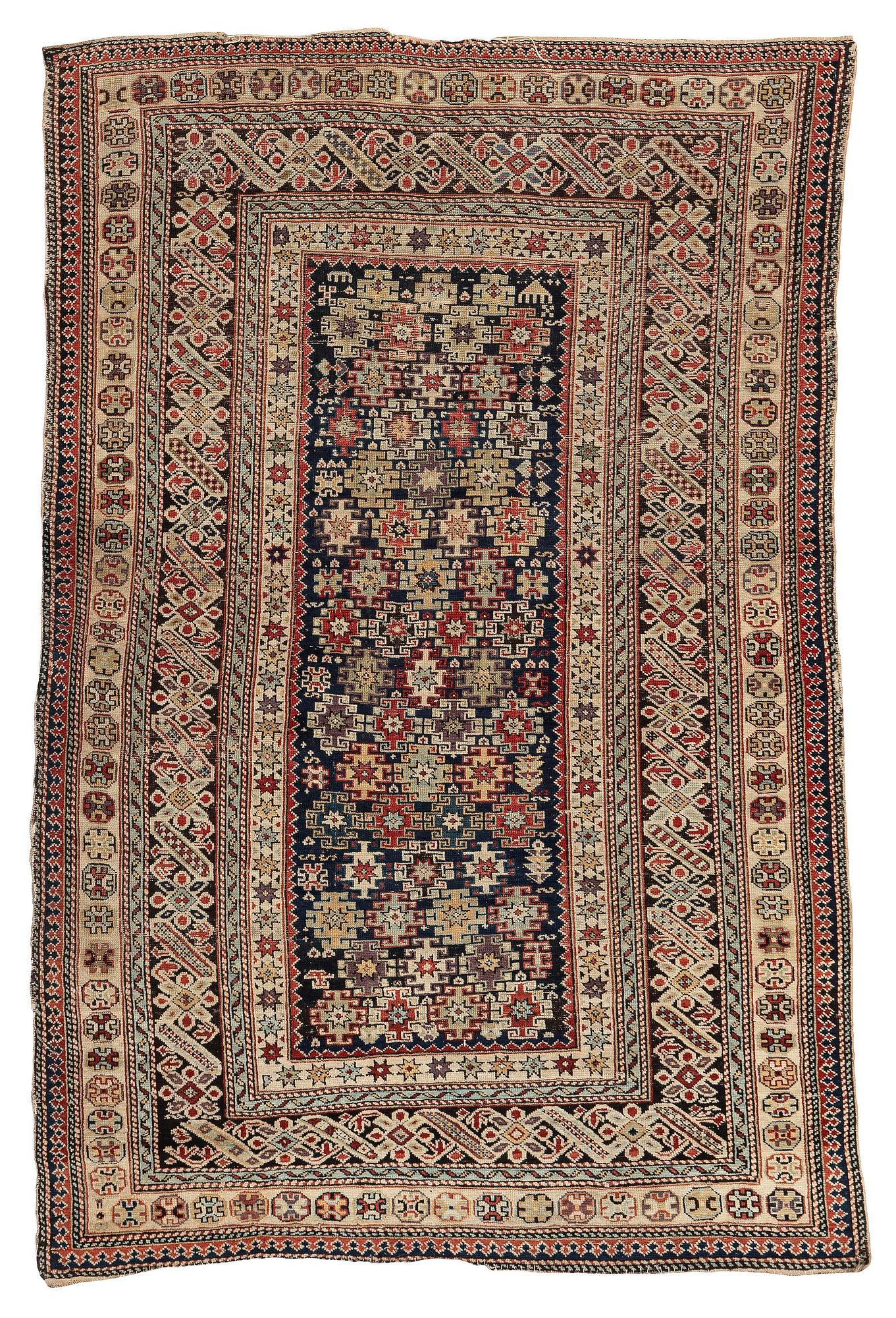 An antique Chi Chi rug, Northeast Caucasus, c. 180 x 120 cm.