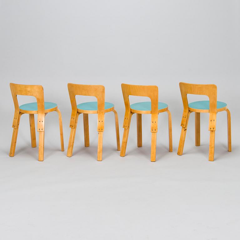 Alvar Aalto, A mid-20th century drop leaf table and chairs for O.Y. Huonekalu-ja Rakennustyötehdas A.B.